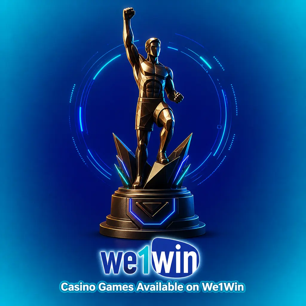 We1Win casino games library featuring slots, live dealer tables, poker, baccarat, roulette, and blackjack options