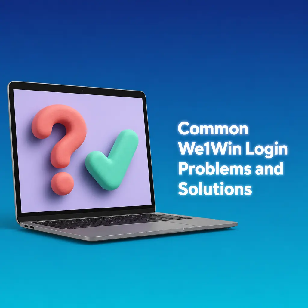 Table of common We1Win login problems and solutions, including password reset, account lock, OTP issues, and verification delays.