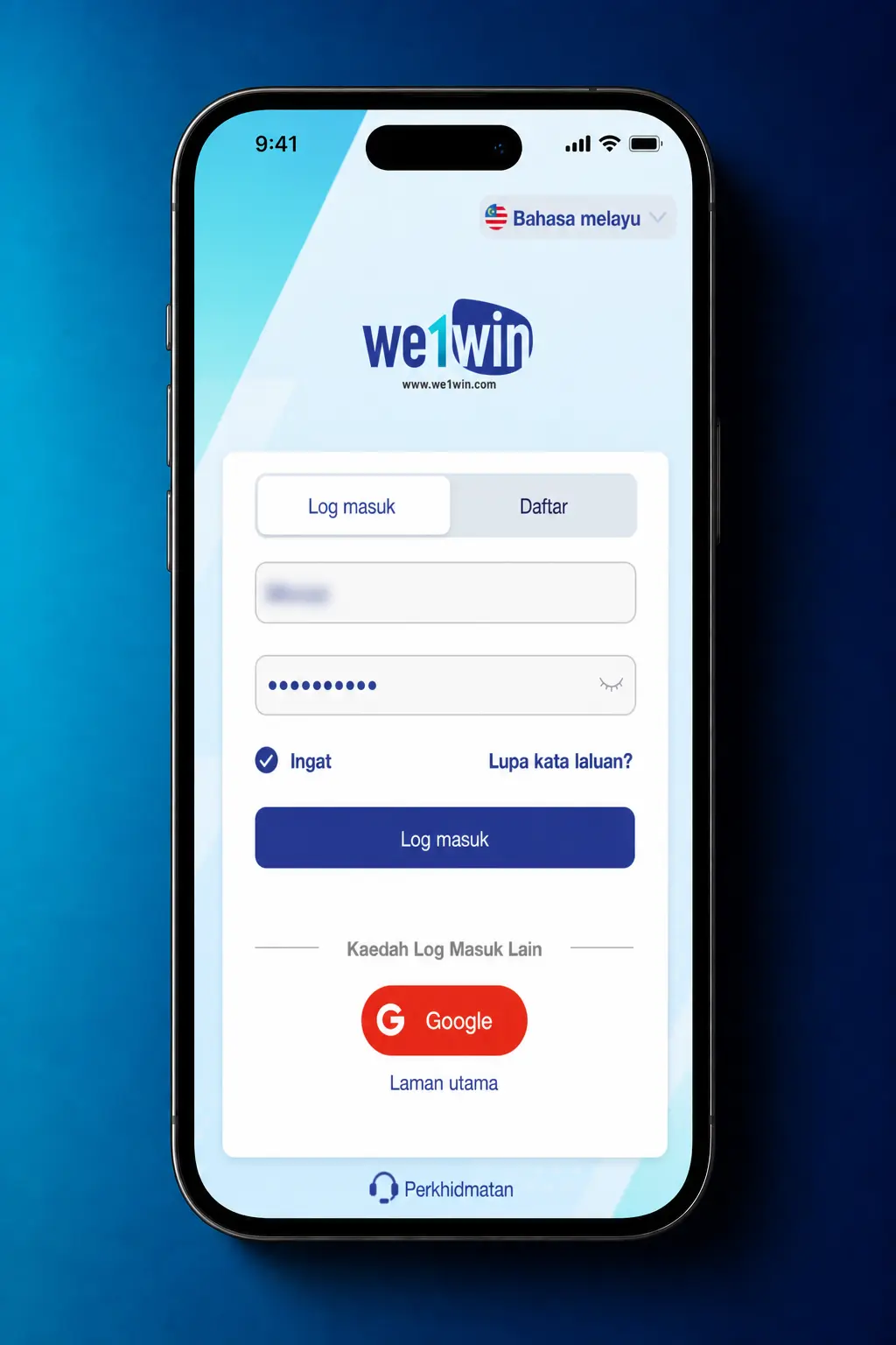 Step-by-step deposit guide screenshot for We1Win app showing wallet, payment methods, and amount entry for Malaysia players.
