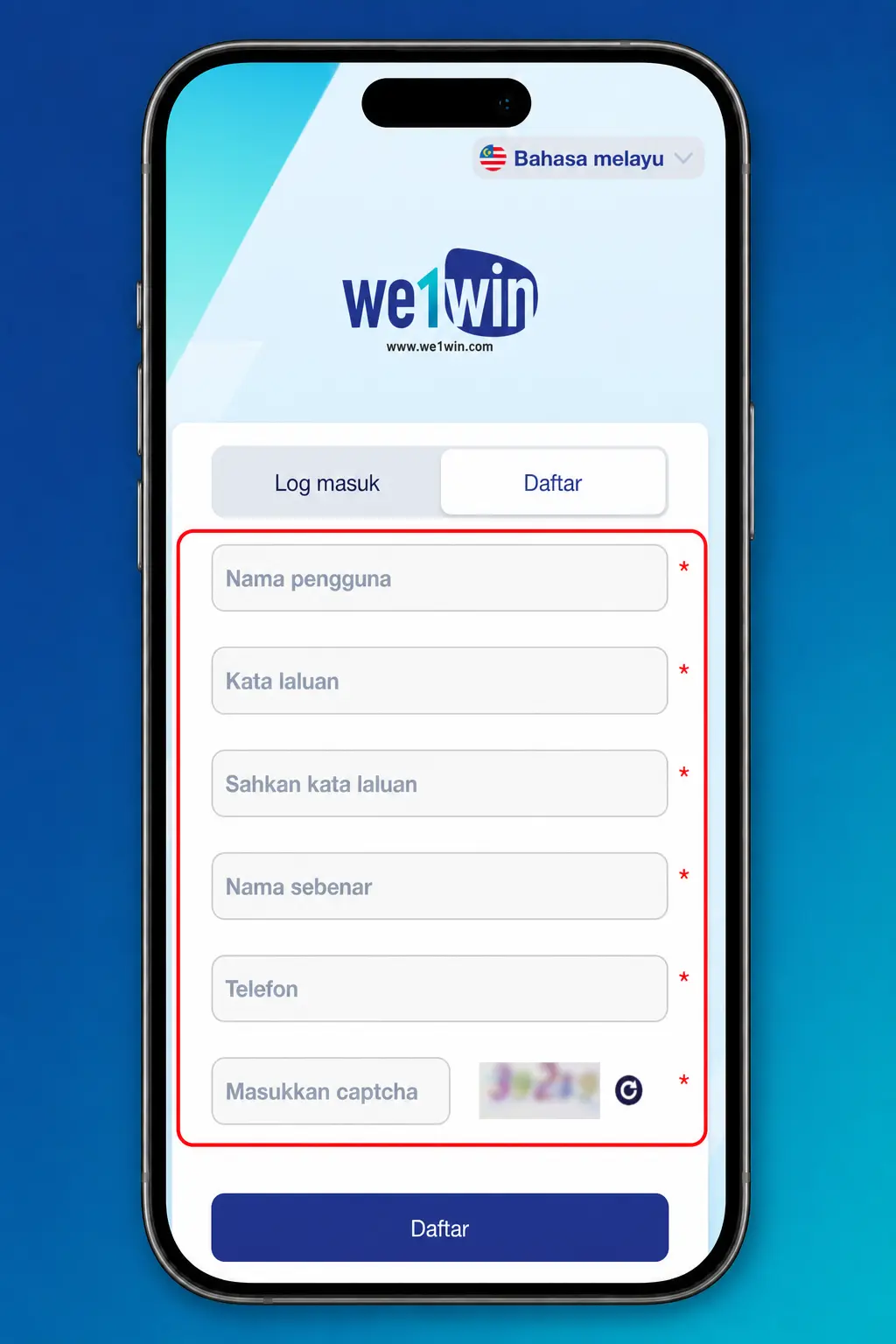 Step-by-step guide showing how to complete We1Win registration online and sign up for a new account.