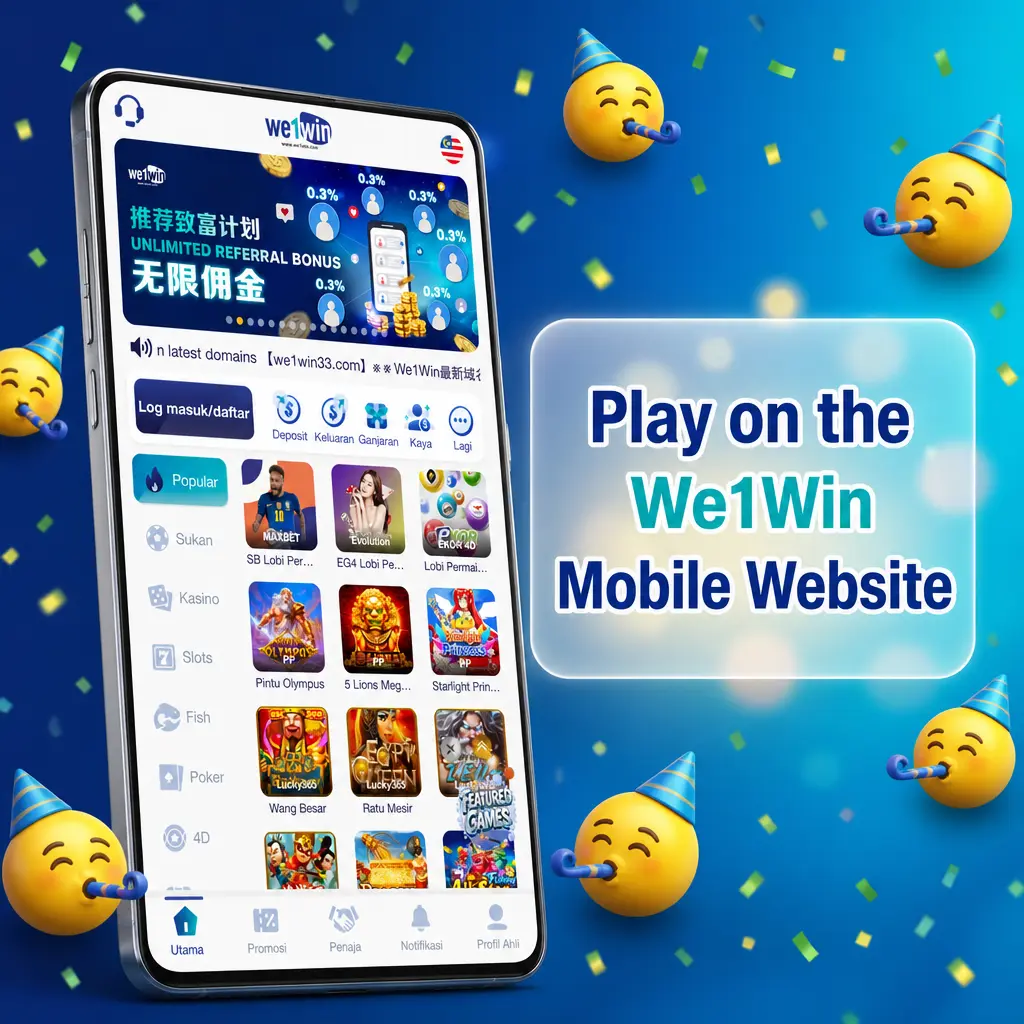 Play We1Win mobile website in browser with no download, fast 4G loading, full sports and casino access on any device.