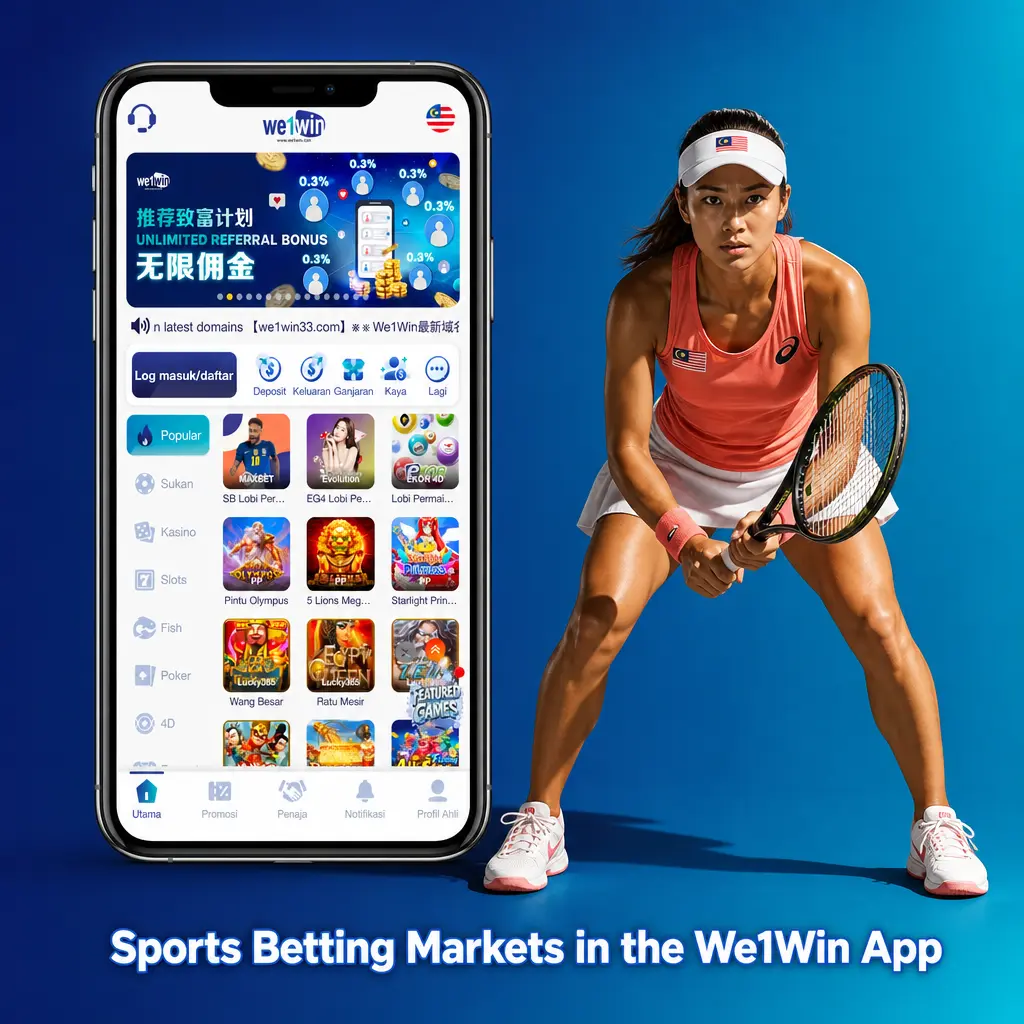 We1Win app sports betting markets: football, basketball, tennis, badminton, eSports with LIVE, LINE, and Accumulator bet options