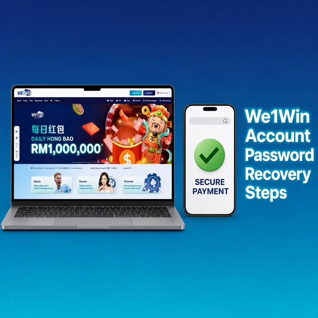 We1Win login page showing Forgot Password option for quick account password recovery in under 5 minutes