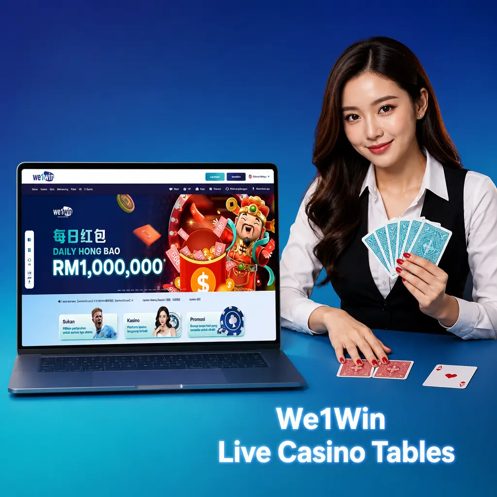 We1Win live casino tables featuring live dealer Baccarat, Roulette, Blackjack, Sic Bo, and game shows with real-time streaming.